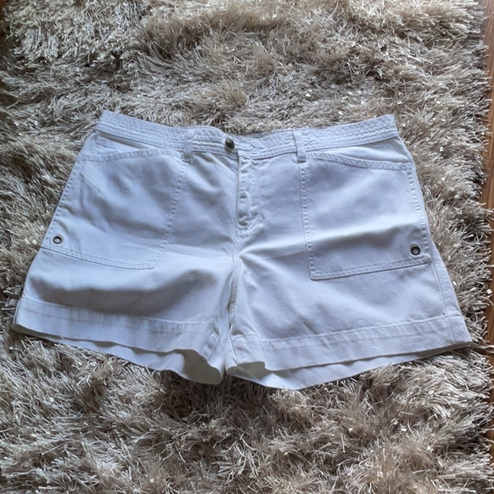 Ralph Lauren White Cargo Shorts Casual Cotton Blend